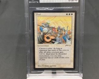 BGS Graded 1993 Magic the Gathering Arabian Nights JIHAD Rare BANNED Magic Card - NM-MT+ 8.5