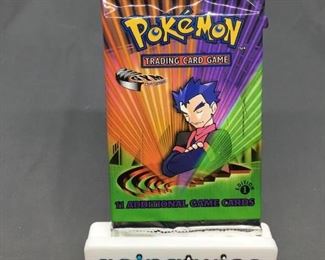 Factory Sealed 2002 Pokemon Gym Challenge 1st Edition Booster Pack 20.8 Grams