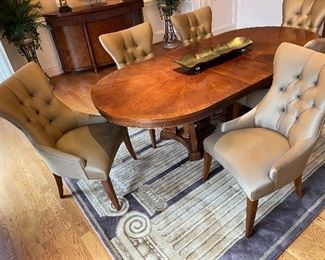 Bernhardt Furniture Co. dining table and six chairs.