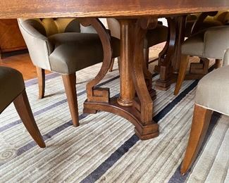 Bernhardt Furniture Co. dining table and six chairs.