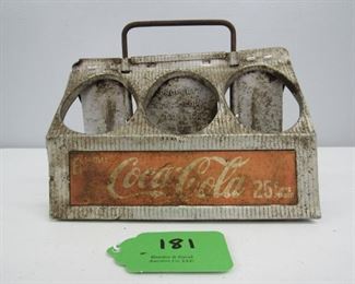 Vintage metal Coke carrier