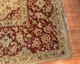 #2	Shaw Machine Made Rug Tan/Burgandy  92x130	 $65.00 
