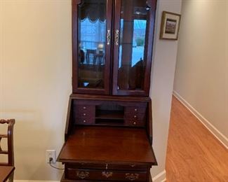 #13	Jasper Cabinet Secretary - w/drop-down Front w/cubbies (1 piece) w/6 drawers & w/3 glass Shelves behind Glass Doors   24Wx16D-26Dx78T	 $ 225.00 