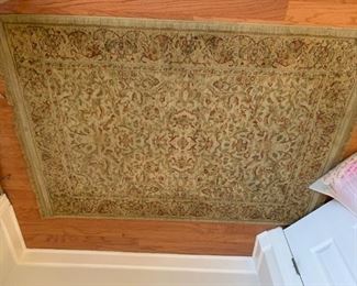 #19	Machine Made Entry Rug  46x64 Tan Rug 	 $30.00 
