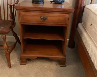 #23	Solid Wood End Table made of Knotty Cherry w/shelf & 1 drawer  21Wx16.5Dx27T	 $100.00 
