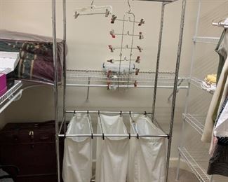 #35	Laundry Hanging Rack  w/3 baskets  18Dx30Wx72T	 $75.00 
