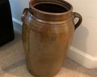 #49	Red Clay Pot (painted Green) 16.5T	 $30.00 
.