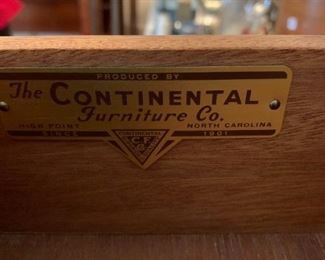 #51	The Continental furniture Co. w/glass protect on top Chest of 6 curved drawers  39Wx21Dx49T	 $275.00 
