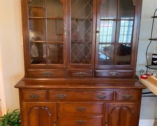 #92	Kling China Cabinet w/9 drawers & 2 glass doors   56Wx20Dx33-75 (2 pcs.)	 $175.00 
