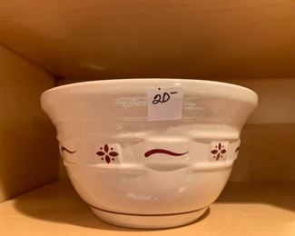 #101	Longeberger Red A-P Bowl 8x5	 $20.00 
