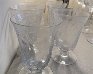 #107 Duncan Miller Chantilly Iced Tea Goblets - set of 15 $150.00
#108 Duncan Miller Chantilly Small set of 11- as is $60.00
#109 Duncan Miller Chantilly Water Goblets - set of 15 - as is $150.00
#110 Duncan Miller Chantilly Champagne/Sherbert - set of 8 - as is $70.00
#111 Duncan Miller Chantilly small Wine Glass - set of 7 - as is $45.00