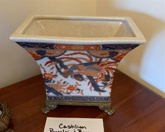 #114	Castilian Porcelain & Brass Vase	 $75.00 
