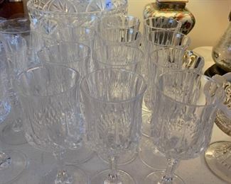 #116	J.G. Durand Crystal Longchamps Stemware set of 12 6.5"	 $50.00 
#117	J.G. Durand Crystal Longchamps Stemware set of 7 6.25"	 $35.00 
