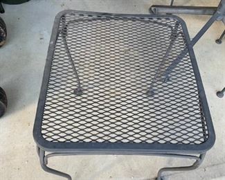 #125	Wrought Iron Square Metal Table  18x20x19T	 $20.00 
