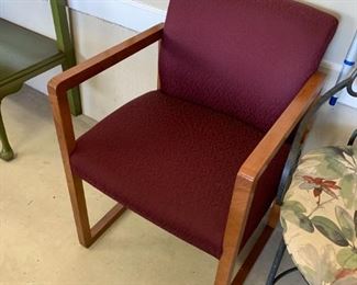 #130	Odd Burgandy Side Chair w/arms	 $30.00 
