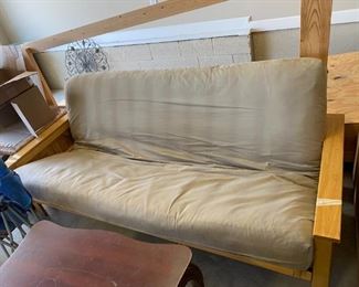 #136 Futon w/flip-up side tables - 81" $75.00