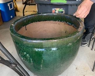 #148	Green Clay Flower Pot   18.5x15	 $30.00 
