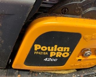 #149	Poulan Pro 42CC Chainsaw w/case 	 $60.00 
