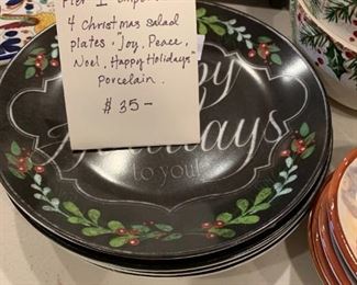 #152	Kitchen	Pier 1 Holiday Set - christmas salad plates set of 4	 $ 35.00 