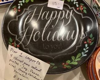 #152	Kitchen	Pier 1 Holiday Set - christmas salad plates set of 4	 $ 35.00 