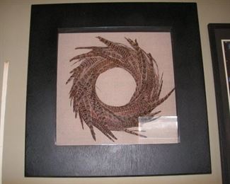 Framed pheasant wreath