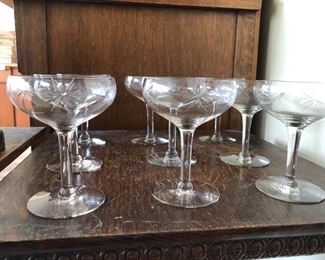 Mid-Century Modern Coupe Champagne Glasses 