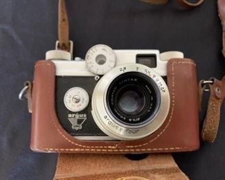 Vintage Argus Camera with 50mm Coated Cintar Lens and Case 