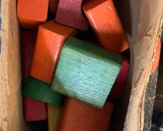 Vintage Colored Blocks, Children's Toys 