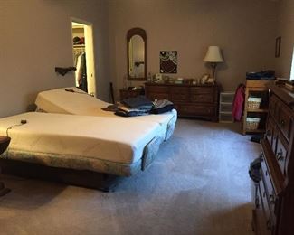 Two adjustable beds.