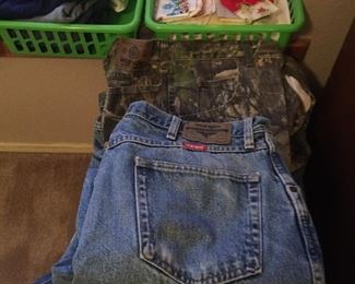 Levi and Wrangler jeans.