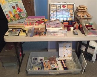 Scrapbooking, painting, stamping & needlepoint supplies.