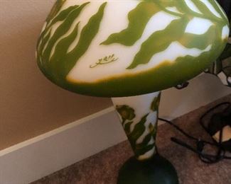 Galle art glass reproduction lamp