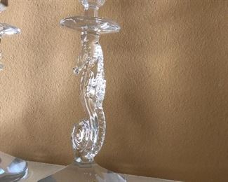 Waterford seahorse candle sticks