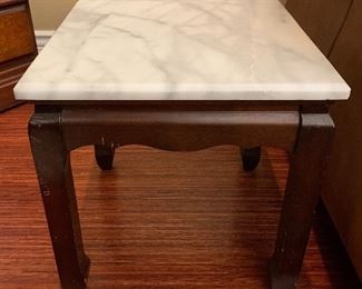Antique Marble Top Table x 2