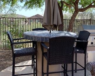 Set/4 Patio Bar Stools