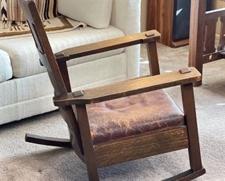 Stickley Brothers Quaint Furniture Mission Oak Rocker Model 790 Rocking Chair Arts & Crafts	35x28x30in	HxWxD