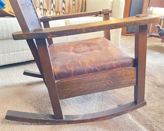Stickley Brothers Quaint Furniture Mission Oak Rocker Model 790 Rocking Chair Arts & Crafts	35x28x30in	HxWxD