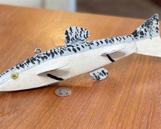 Antique Wood Fish Decoy Large Folk Art	11in Long	
