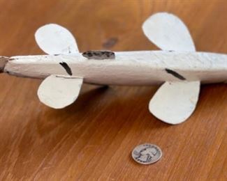 Antique Wood Fish Decoy Large Folk Art	11in Long	
