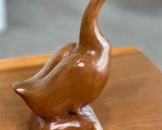 Carved Wood Goose Glenn Brown Folk Art	10in H	
