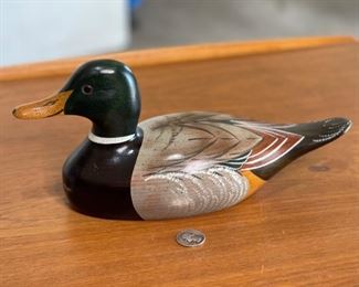 Bob May Duck Decoy Carved Wood Duck	12in Long	
