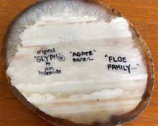 GLYPH Don Holcombe Art Brazil Agate	4.5in H	
