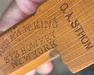 Josiah N. King antique Wood Moulding Plane	6x9.75x1.5in	HxWxD
