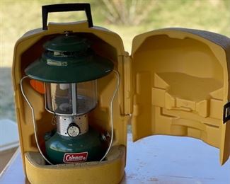 Coleman 220F Vintage  Lantern with Case		

