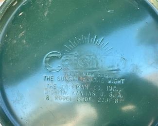 Coleman 220F Vintage  Lantern with Case		
