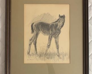 Helen Buckland Framed Horse Sketch	21.5x17.5	

