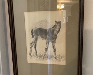 Helen Buckland Framed Horse Sketch	21.5x17.5	

