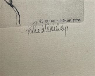Richard Bishop Signed and Framed Repro 1936	13x14.5	
