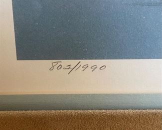 *signed* Dick McRill Nevada Cinnamon Teal Duck Stamp Print 802/1990	16x17.5
