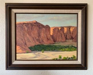 *Original* Art Robert Leroy Knudson Light in The Canyon Painting Canyon De Chelly 1968	17x22	
